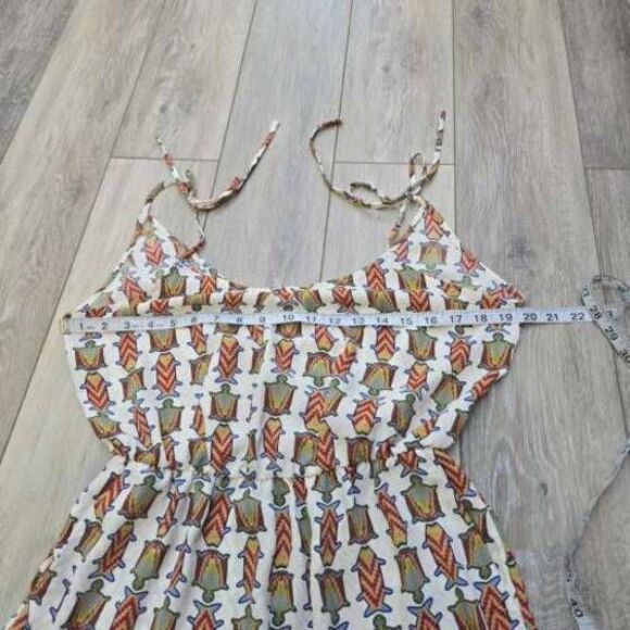 BCBGMaxazria romper fish and turtles tie top short shorts scoop neck medium - Picture 5 of 8